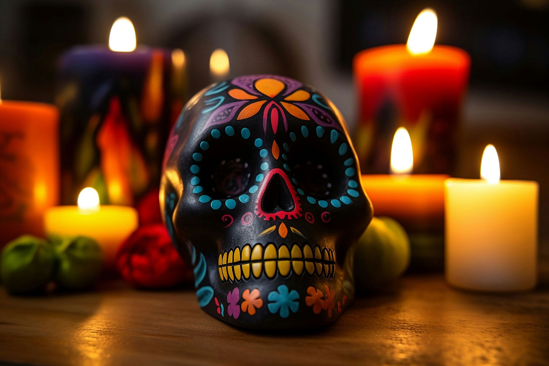 dia de los muertos skull