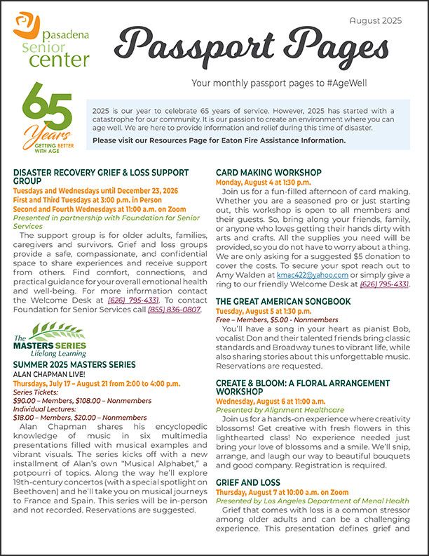 August 2025 Passport Pages
